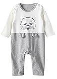 (コ-ランド) Co-land ベビー服 ロンパース 新生児 ボディースーツ カバーオール 赤ちゃん アザラシ柄 肌着 ジャンプスーツ 女の子 男の子 出産祝い 66