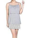 Les Hiboux(レ・イブー) キャミソール オールシーズン 使える マタニティ 授乳服 レディース ホワイト ライトグレー