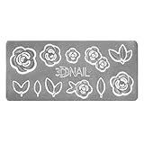 Nina シリコンモールド (3D 立体)【No.035 花と葉 】ソフト レジン