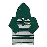 NCAA Oregon Ducks Toddler Boysラグビー長袖フード付きシャツ、サイズ4、グリーン/ヘザー