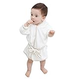 ナチュラルホワイトBath Robe Baby Boy and Girl 100 % Certified Organicコットン カラー: ホワイト