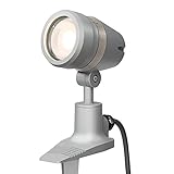 ガーデンライト 庭園灯 LED ガーデンアップライト De-SPOT 調光リング 100V 5mプラグ付き （シルバー） スポットライト 照明 屋外 看板