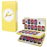 ATiC Switch 2/ Switch/Switch Lite/Switch有機ELモデル ソフトケース カード収納ケース Switchソフト48枚/Micro SD 24枚同時に収納 ゲームカード収納ボックス カードまとめ収納 耐衝撃 軽量 防塵 持ち運び便利 イエローしっぽ