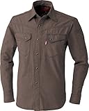 CUC DOGMAN 長袖シャツ カーキ×ブラウン LLサイズ 8121