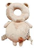 MERCURYUFO 可愛いリュック　赤ちゃんのごっつん防止やわらかリュック　キッズ　乳幼児用　頭を保護できる　怪我防止　よちよち歩きの赤ちゃんにぴったり ひも調節可能 (ベージュ)