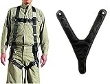 椿モデル フルハーネスY型安全帯 + Y型ハーネス背中用クッションパッド 【セット販売】 胸・腿ワンタッチバックル 新規格対応 HYF2 (Mサイズ (160cm～180cm))