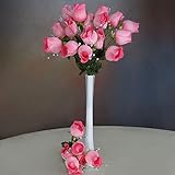 tableclothsfactory 84 Giantベルベットローズつぼみon Long Stems – ウェディング花 – ピンク