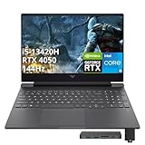 HP Victus 15.6インチ 144Hz FHD ゲーミングノートパソコン Intel i5-13420H 16GB RAM 512GB PCIe SSD NVIDIA GeForce RTX 4050 バックライトキーボード WiFi 6 Windows 11 Pro Mica Silver 256GB ドッキングステーションセット