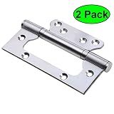 Matee 2 - Pack sus304 5 " x3 "厚さ0.12-inミュートステンレススチールnon-mortiseドアヒンジドアwith Screws Included