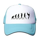子供 メッシュキャップ 通気性 大人気 ダンスの帽子 キャップ ギター 進化 日焼け止め 帽子 カジュアル ストーリート系ライトブルー プリント付き 無地