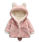 [スゴフィ]SGFY　 長袖 幼児 子供服 フード コート男の子 女の子 赤ちゃん服 ボーイズ ガールズ かわいい 秋 冬 ベビー服 キッズ服 熊の耳 くま (90cm, ピンク)