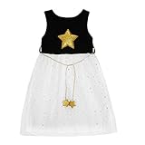 MIOIM 子供ワンピース 星 キラキラ レース 可愛い 女の子 ドレス キッズ スカート ガールズ 発表会 入園式 演奏会 卒業式 七三五 フォーマル