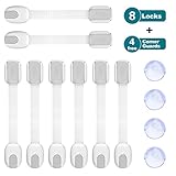 Itaar ベビーガード 開き戸ロック コーナークッション けが防止 地震対策 安全ロック八つ コーナーガード四つ 両面テープ付き 日本語取扱説明書