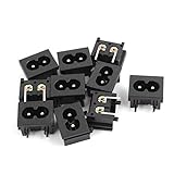 DealMux AC250V 2.5A BX-180-A01 IEC320 C8 AC入力配線ソケット男性2ピン銅ロジウムパワー