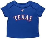 MLB Texas Rangers少年の封筒ティー、ロイヤル、6 – 9ヶ月
