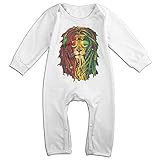 noxidn smwi Baby Infant Romper Lion Rastaヘア長袖ボディスーツ服装服、ホワイト カラー: ホワイト