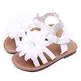 ゴシレ Gosear 夏 乳児の赤ちゃん ベビー 女 サンダルシューズ 大輪の花 飾りシャイニーラインストーン サンダルシューズ 合う 0ヶ月から6ヶ月の赤ちゃん 白色 サイズ11