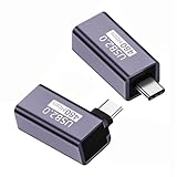 xiwai USB 2.0 BタイプメスからType-Cオス アングル&ストレート プリンタースキャナーディスク用延長コネクター 2個パック