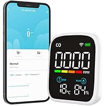 Amazon.co.jp: ggele 一酸化炭素測定器 WiFi スマホで一酸化炭素