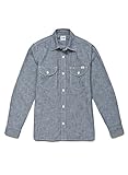 ［リー］ Lee ワークウェア 作業服【メンズシャンブレー長袖シャツ】どんなシーンでも着用できるベーシックなデザイン！【051-LCS-46003】 (XL, 7-ブルー)