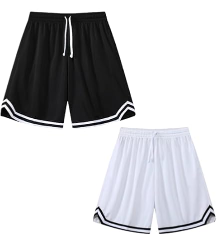 Amazon.co.jp: ショートパンツ 2枚セット バスケパンツ メンズ