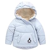 Smile キッズ 子供　ダウン ジャケット ベビー 子供服 ダウンコート 棉服 防寒 保温 アウターウエア 女の子 男の子 フード付き 秋冬　通園/通学　可愛い (110cm, グレー)