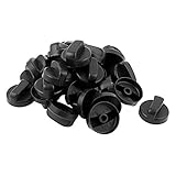 uxcell ガスストーブノブ ガスこんろ オーブンスイッチ 点火ツマミ コントロールノブ　プラスチック製ノブ　ブラック　30個入