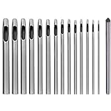 HappyHome 穴あけポンチ 11本 セット 0.5mm 1mm 1.5mm 2mm 2.5mm 3mm 3.5mm 4mm 4.5mm 5mm 菊割り棒 付き