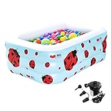 Yingポータブルインフレータブルプールfor Kids折りたたみ式ベビー浴槽厚みとheightening海ボールプール( with Electric Air pump1 ) (サイズ: 120957