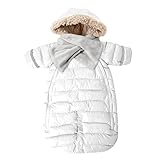 7AM Enfant Doudoune One Piece Infant Snowsuit Bunting, White, Medium by 7AM Enfant