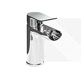 Lou Modern Bathroom Basin Waterfall Mixer Tap with Waste - 10 Year Guarantee