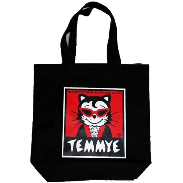 Amazon | [CREAM SODA] 角ドクロ トート バッグ『 BLACK