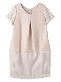 Angeliebe エンジェリーベ マタニティ ワンピース 授乳口 付 ツイル ワッシャー シアー 使い コクーン ワンピ 妊婦服 産前 産後 半袖 L ベージュ