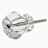 Chest Drawer Handles Glass Cabinet Knobs or Dresser Hardware Pulls T41FN 10-Pack Clear Hexagon with 