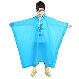 hibote レインコート キッズ レインウェア 男の子 女の子 カッパ 雨具 120cm-150cm 小学生 通学 新学期用 子どもレインコート ブルー