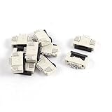 uxcell　フラットケーブルコネクタ　FFC FPCリボンソケットコネクタ プラスチック　金属　0.5mmピッチ　6ピン　10個入り