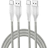 Acbands USB Type C ケーブル 【2本セット / 1m+2m / ブルー】 QC3.0対応 3A 高耐久編組ケーブル USB-A&USB-C たいぷし 急速 ケーブル【Xperia/Samsung/Galaxy/Pixel/iphone 15 スマホ タブレット 等対応 】