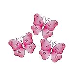 The Butterfly Grove Ella Butterfly Decoration 3D Hanging Mesh Nylon Decor, Magenta Hibiscus, Mini, 3