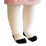 OEM 0-24m baby girl 80% cotton pantyhose kids girl tights (M, White)