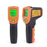 FOSHIO　携帯型非接触式レーザーデジタル赤外線温度計　キッチンと電動エンジン家庭工業用放射温度計　メモリ機能付き　高精度温度測定ガン-58℉〜1202℉（-50℃〜650℃）電池なし