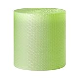 川上産業 プチプチ 緩衝材 バイオプチ V-#80G 大粒タイプ 幅600mm×全長35m 若草色