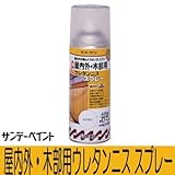 サンデー 油性 屋内外木部用 ウレタンニス スプレー [400ml] サンデーペイント・屋内外木部・油性・クリヤー・つや・光沢・ステイン