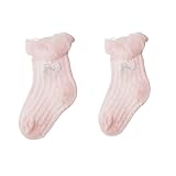 Happyハッピー耳　12足セット　ベビー　女の子　可愛い靴下　蝶結び付き　メッシュコットン　春　夏　通気性が良い　薄型　1-5歳設定 (L(3-5歳))