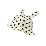 WeddingPach赤ちゃん帽子 ひよけ バケットハット ユニセックス 水玉柄 かわいい 通気性抜群6-18ヶ月 キッズハット 春 夏 旅行 外出用 (ネイビー, 6-18ヶ月)