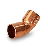 Everflow Supplies cclf0038 45度エルボwith C X C銅はんだカップ2 for 1 / 2 " ODパイプ、3 / 8 "