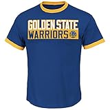 Stephen Curry Golden State Warriors # 30 NBA Youth Vertical Name & NumberリンガーTシャツ S ブルー