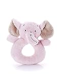 MousehouseギフトCute Stuffed Animal Pink Elephant Plush RattleリングSoft Toy for Baby Girl