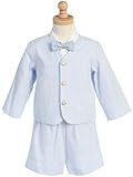 Lito ブルーストライプスーツセット 蝶ネクタイ付 (4歳（100）)