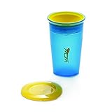 JUICY! WOW CUP TM - NEW Translucent Wow Cup with Freshness Lid - 9 oz. (Blue/Yellow) by Wow Gear [並行