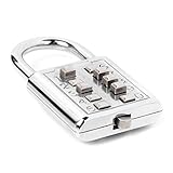 Baoblaze お買い得　コンビネーションロック 南京錠 　旅行　耐久性　荷物用 　5桁 プッシュボタン　シルバー　2個入り　